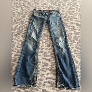 low rise rock revival boot cut jeans